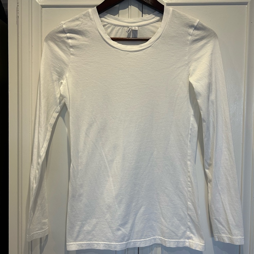 Nordstrom fitted white Long Sleeve Top. Size XS